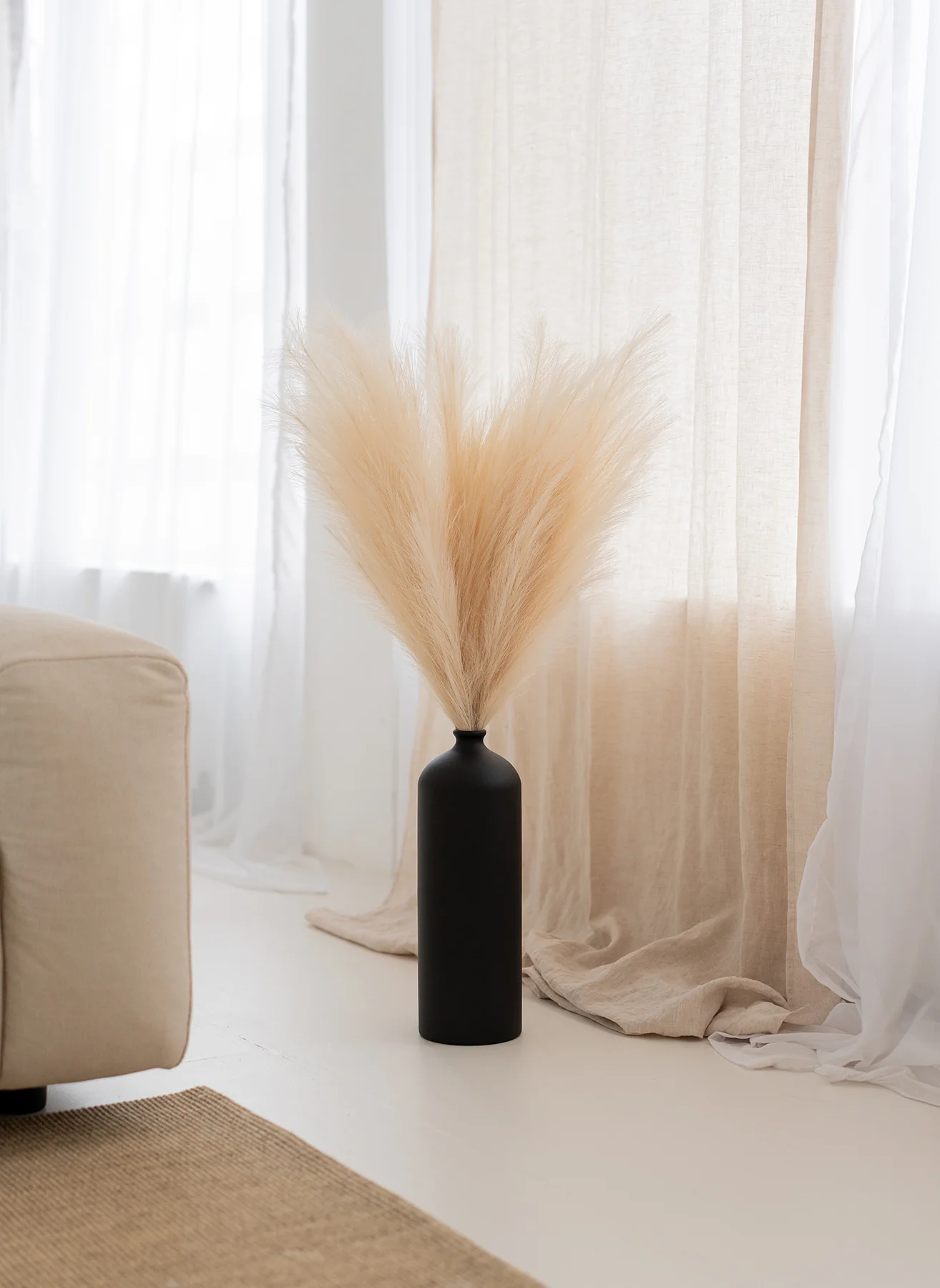 Pampas 110cm (3 stengels)- Beige - Image 7