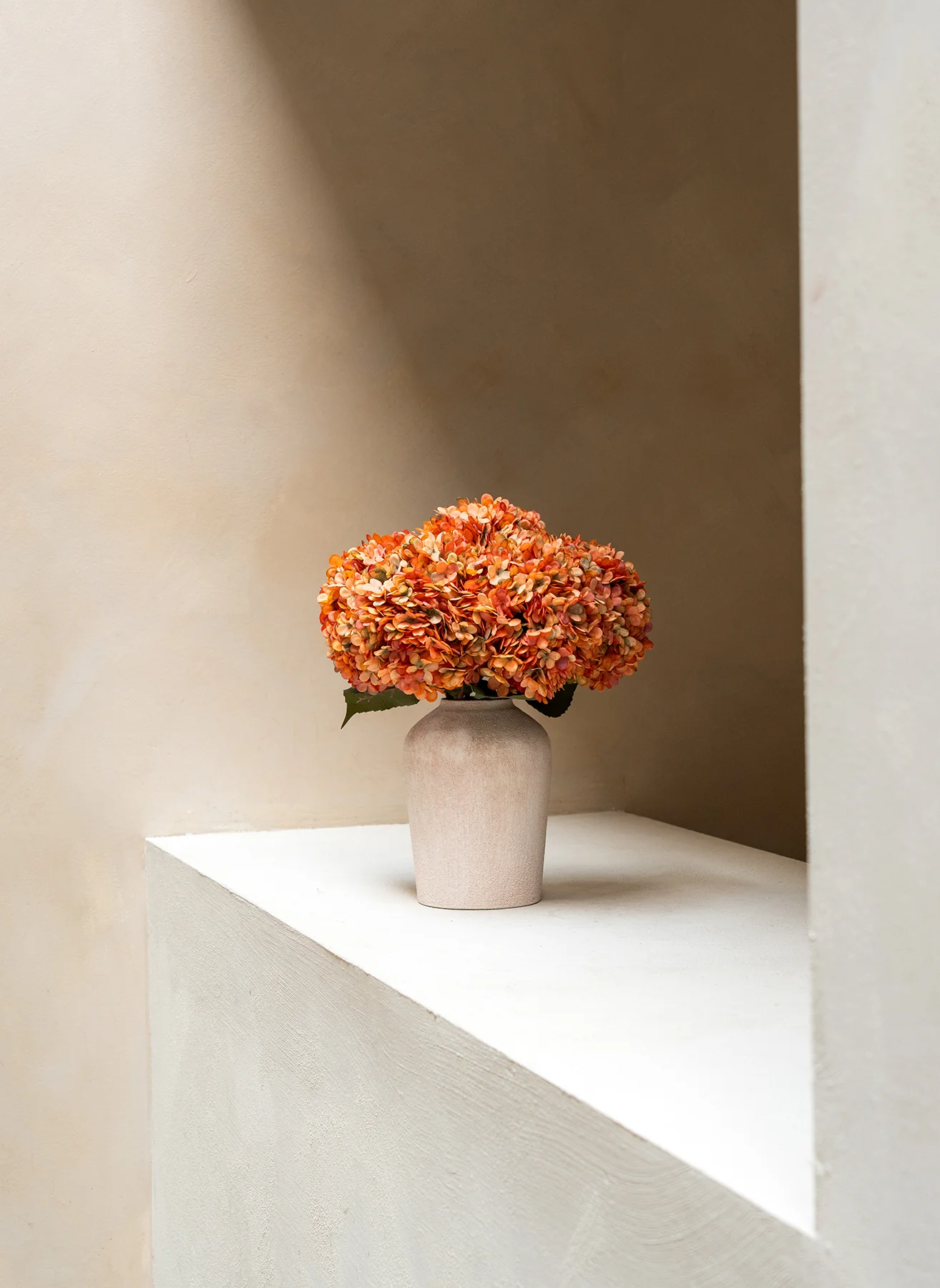 Grote Zijden Hortensia - Oranje - Image 11
